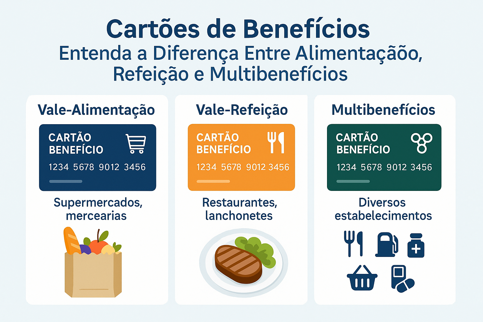 cartões de benefícios