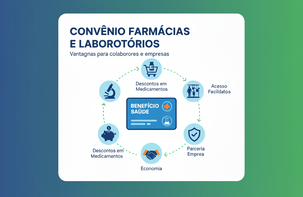 convênios com farmácias e laboratórios
