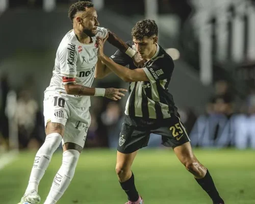 Neymar mostra melhor preparo físico e Santos vence Atlético-MG na Vila Belmiro pelo Brasileirão