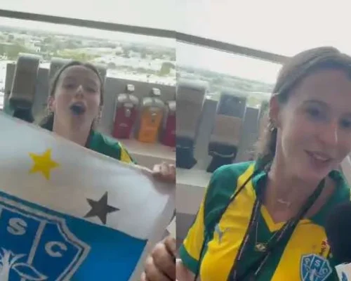 Torcedora do Paysandu faz festa em Houston após classificação do Brasil; asista