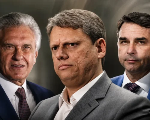 Tarcísio vai a ato de Caiado e eleva alerta no bolsonarismo