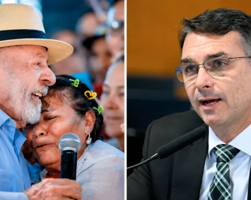 Vantagem de Flávio Bolsonaro sobre Lula entre evangélicos cai pela metade, diz Quaest