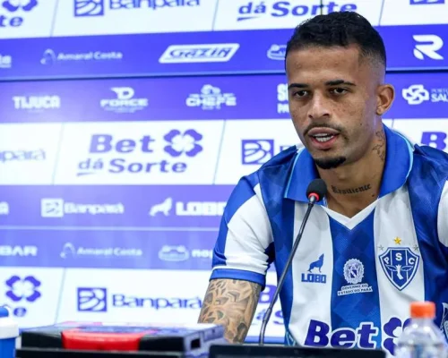 Lucas Rodrigues se coloca à disposição para estrear pelo Paysandu contra o Confiança